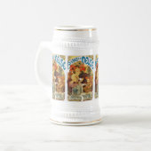 Mucha - Bieres de la Meuse (Bier der Maus) Bierglas (Vorderseite Links)