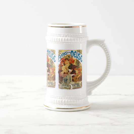 Mucha - Bieres de la Meuse (Bier der Maus) Bierglas (Rechts)