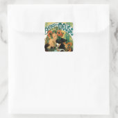 Mucha: Bieres de la Meuse (Bier der Maus) Quadratischer Aufkleber (Tasche)