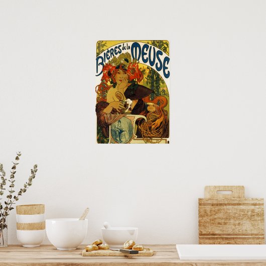 Mucha - Bieres De La Muse Poster (Küche)