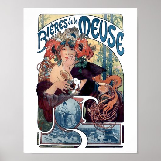 Mucha Bierposter Poster (Vorne)