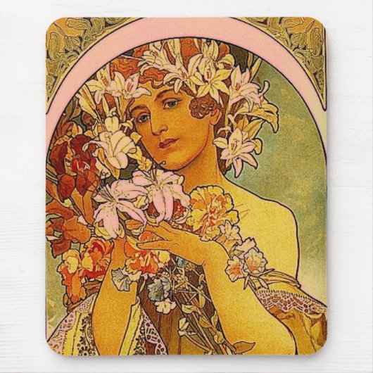 Mucha-Blume Mousepad (Vorne)