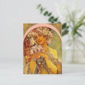 Mucha-Blume Postkarte (Stehend Vorderseite)