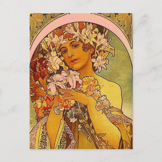 Mucha-Blume Postkarte (Vorderseite)