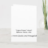 Mucha Card oder Einladung: Cognac Einladung (Rückseite)