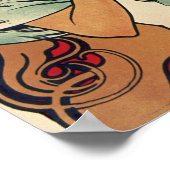 Mucha - Champagner Poster (Ecke)