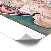 Mucha champenois paris pink poster (Ecke)