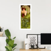 Mucha - Emerald - aus der Serie "Wertvoll Stones Poster (Heimbüro)