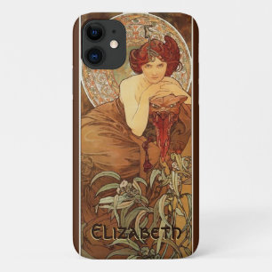 Mucha Emerald Gemstone Art Nouveau Vintag Case-Mate iPhone Hülle