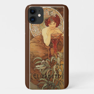 Mucha Emerald Gemstone Art Nouveau Vintage Case-Mate iPhone Hülle