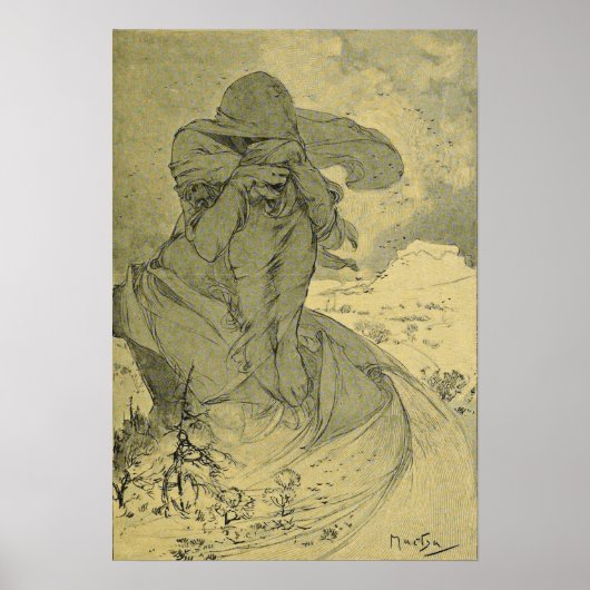 Mucha - Fevrier Cocorico Poster (Vorne)