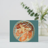 Mucha-Frau Postkarte (Stehend Vorderseite)