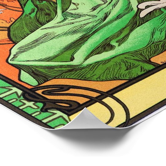 Mucha - Frühjahr Poster (Ecke)