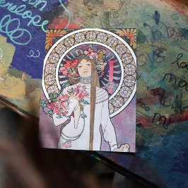 Mucha Goddess Postkarte