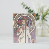 Mucha Goddess Postkarte (Stehend Vorderseite)
