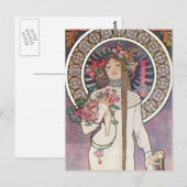 Mucha Goddess Postkarte (Vorne/Hinten)