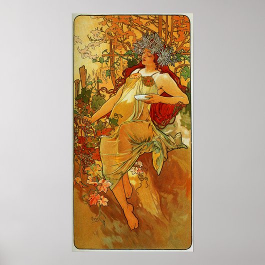 Mucha - Herbst 1896 Poster (Vorne)