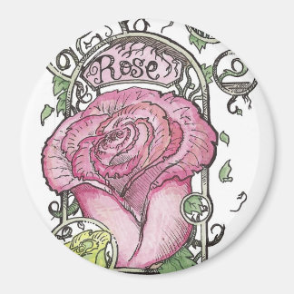 Mucha Inspirierte Rose Magnete Magnet