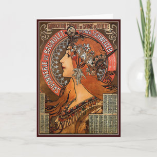 Mucha - Jugendstil Feiertagskarte
