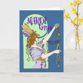 Mucha Karneval Karte (Gelbe Blume)