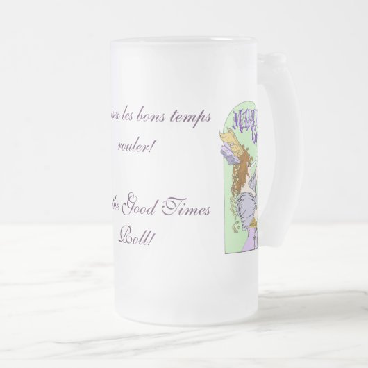 Mucha Karneval Mattglas Bierglas (VorderseiteRechts)