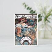 Mucha-Kekse Lefevre-Werbung 1897 Postkarte (Stehend Vorderseite)