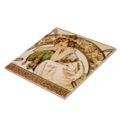 Mucha Kirschblüten und -kirschen Fliese (Seite)