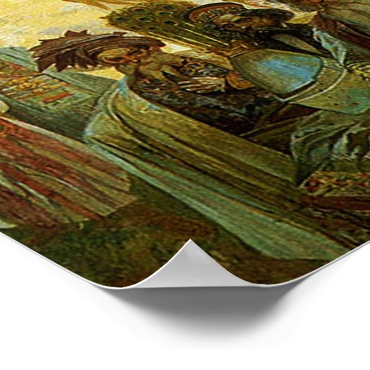 Mucha - Kroning Dusan Poster (Ecke)