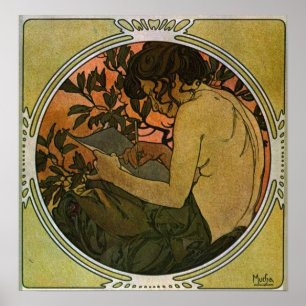 Mucha - Kunst Frau Poster