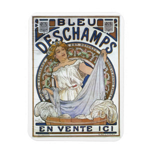 Mucha-Kunst, Jugendstil, Vintage Magnet