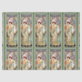 Mucha Kunst Nouveau, das Seidenpapier einwickelt (Vorderseite)