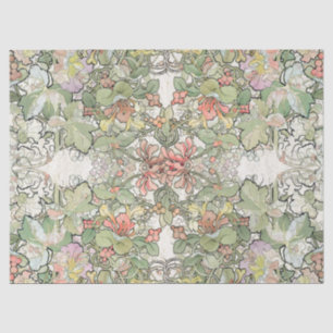 Mucha Kunst Nouveau Hollyhock-Blumen-Seidenpapier Seidenpapier
