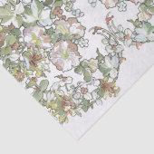 Mucha Kunst Nouveau Hollyhock-Blumen-Seidenpapier Seidenpapier (Detail)