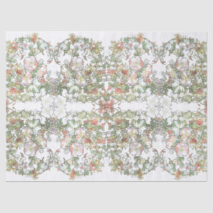 Mucha Kunst Nouveau Hollyhock-Blumen-Seidenpapier Seidenpapier