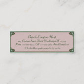 Mucha Kunst Nouveau Mini Visitenkarte (Rückseite)