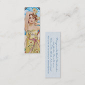Mucha Kunst Nouveau Mini Visitenkarte (Vorne/Hinten)