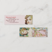 Mucha Kunst Nouveau Morgen Lesezeichen-Karte Mini Visitenkarte (Vorne/Hinten)