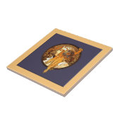 Mucha Kunst Nouveau Porträt-Keramik-Fliese Fliese (Seite)