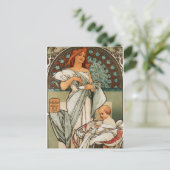 Mucha-Kunst Postkarte (Stehend Vorderseite)