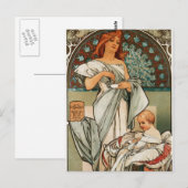Mucha-Kunst Postkarte (Vorne/Hinten)