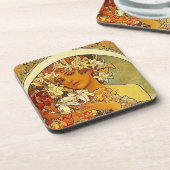 Mucha - Lady with Lilies Untersetzer (Linke Seite)