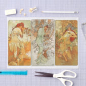 Mucha Ladys Kunstdecoup Seidenpapier (Handwerk)