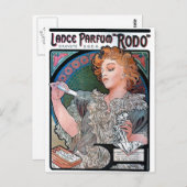 Mucha Lance Parfum Rodo Parfümerie Postkarte (Vorne/Hinten)