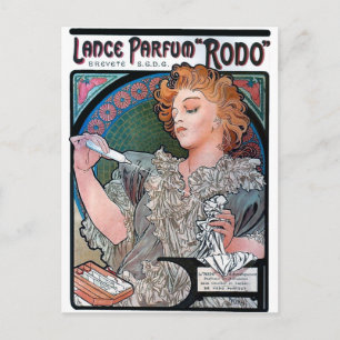 Mucha Lance Parfum Rodo Parfümwerbung Postkarte