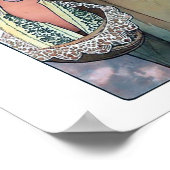 Mucha lilies art Deko (Ecke)