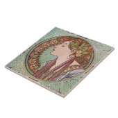 Mucha Lorbeer-Kunst Nouveau Kunst-Fliese Trivet Fliese (Seite)