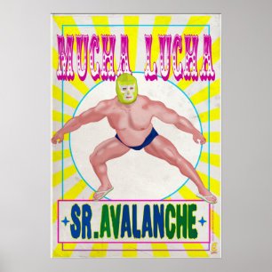 MUCHA LUCHA - Herr Avalanche Poster
