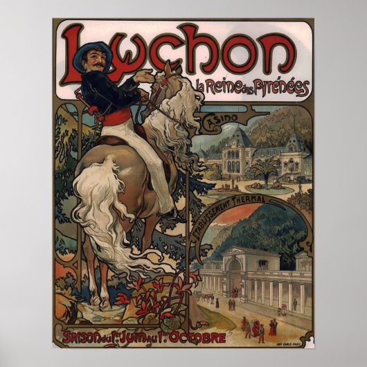Mucha - Luchon 1895 Poster (Vorne)