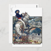 Mucha Luchon Alte europäische Stadt Jugendstil Postkarte (Vorne/Hinten)
