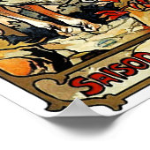 Mucha - Luchon - Art Nouveau - Casino Poster (Ecke)